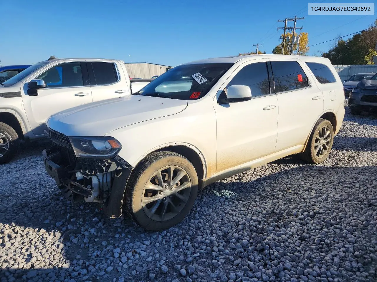 DODGE DURANGO 2014, VIN 1C4RDJAG7EC349692