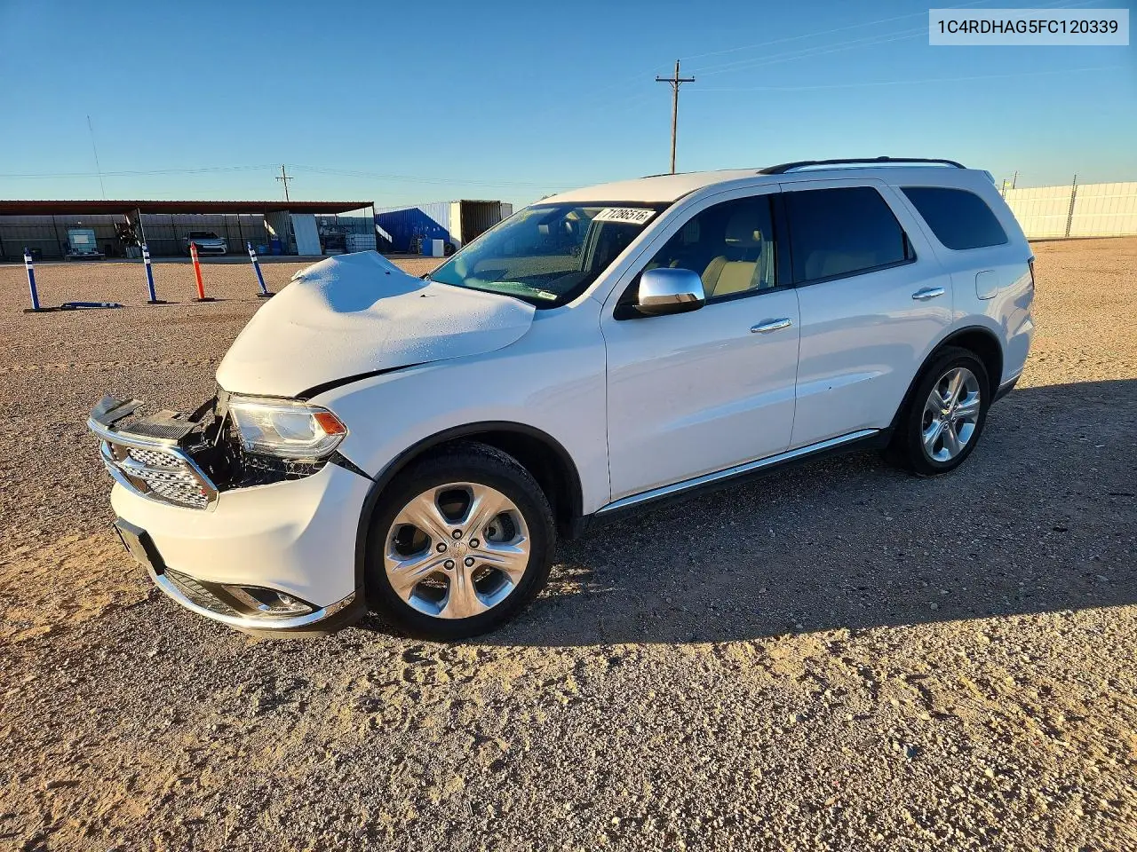DODGE DURANGO 2015, VIN 1C4RDHAG5FC120339