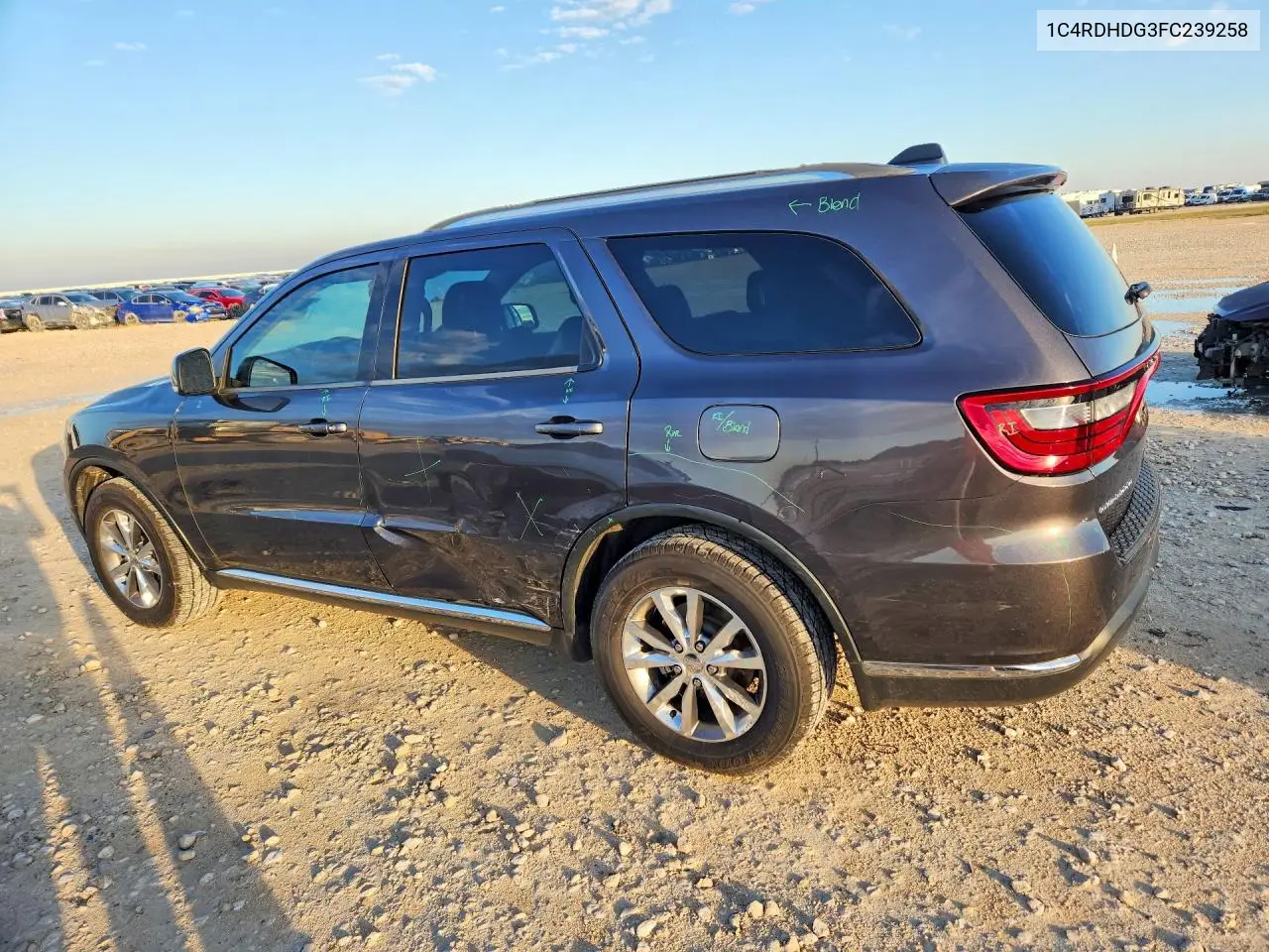 2015 DODGE DURANGO VIN 1C4RDHDG3FC239258 — фото 2