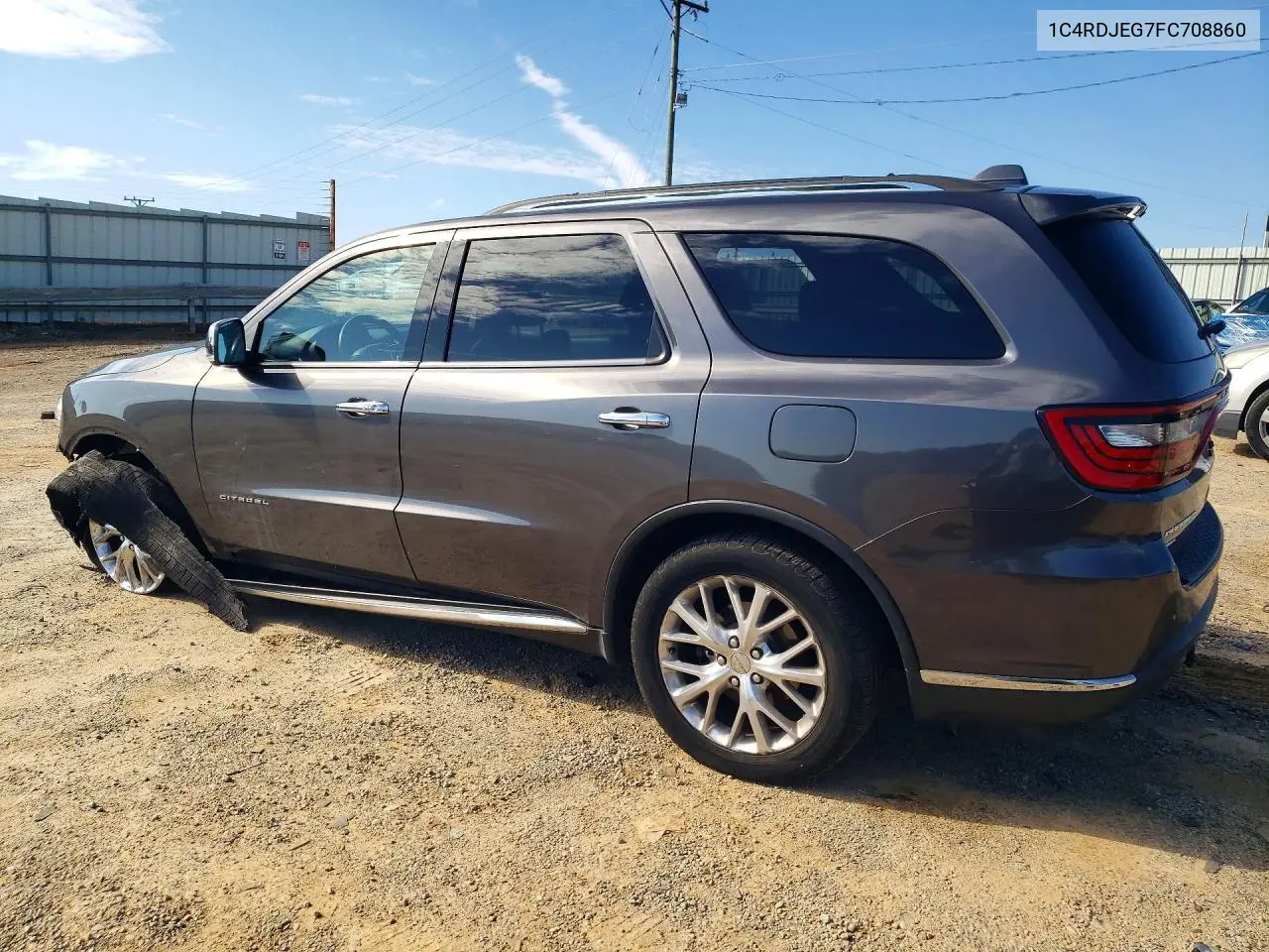 2015 DODGE DURANGO VIN 1C4RDJEG7FC708860 — фото 2