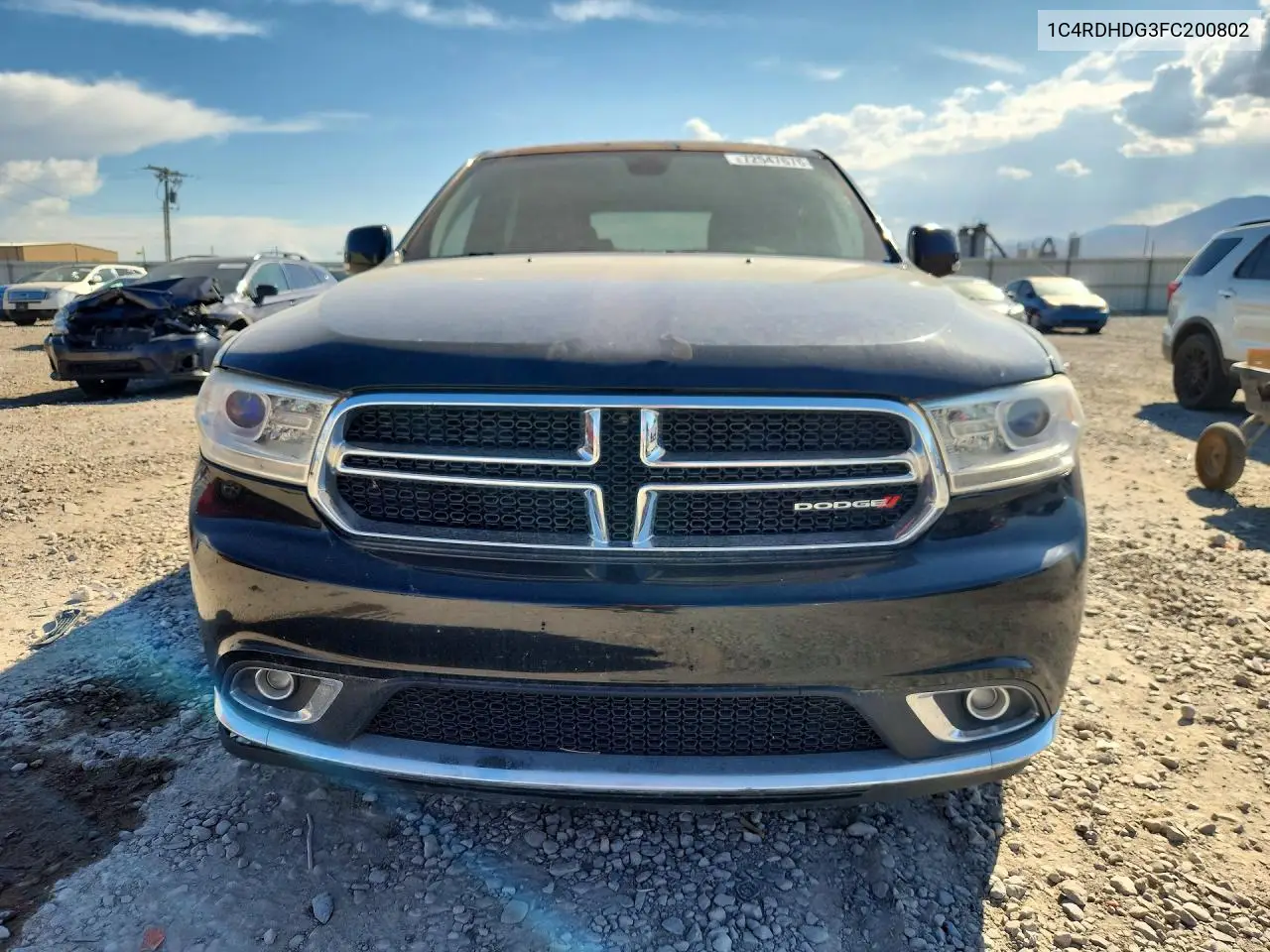 2015 DODGE DURANGO VIN 1C4RDHDG3FC200802 — фото 5