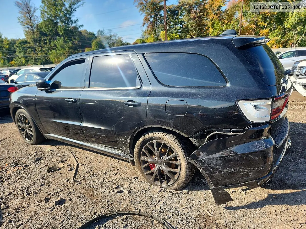 2015 DODGE DURANGO VIN 1C4SDJCT8FC851480 — фото 2