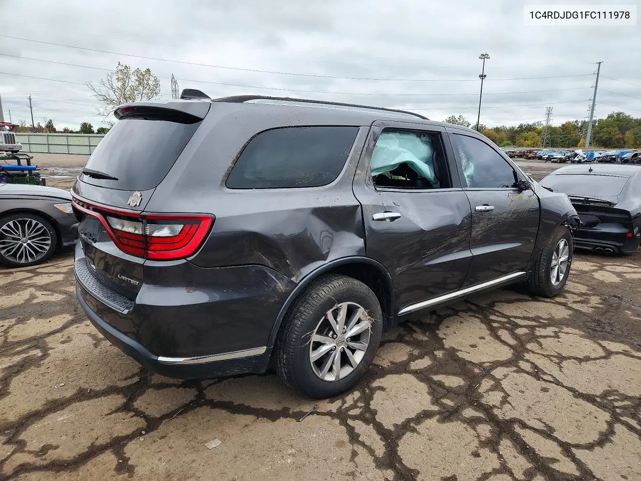 2015 DODGE DURANGO VIN 1C4RDJDG1FC111978 — фото 3