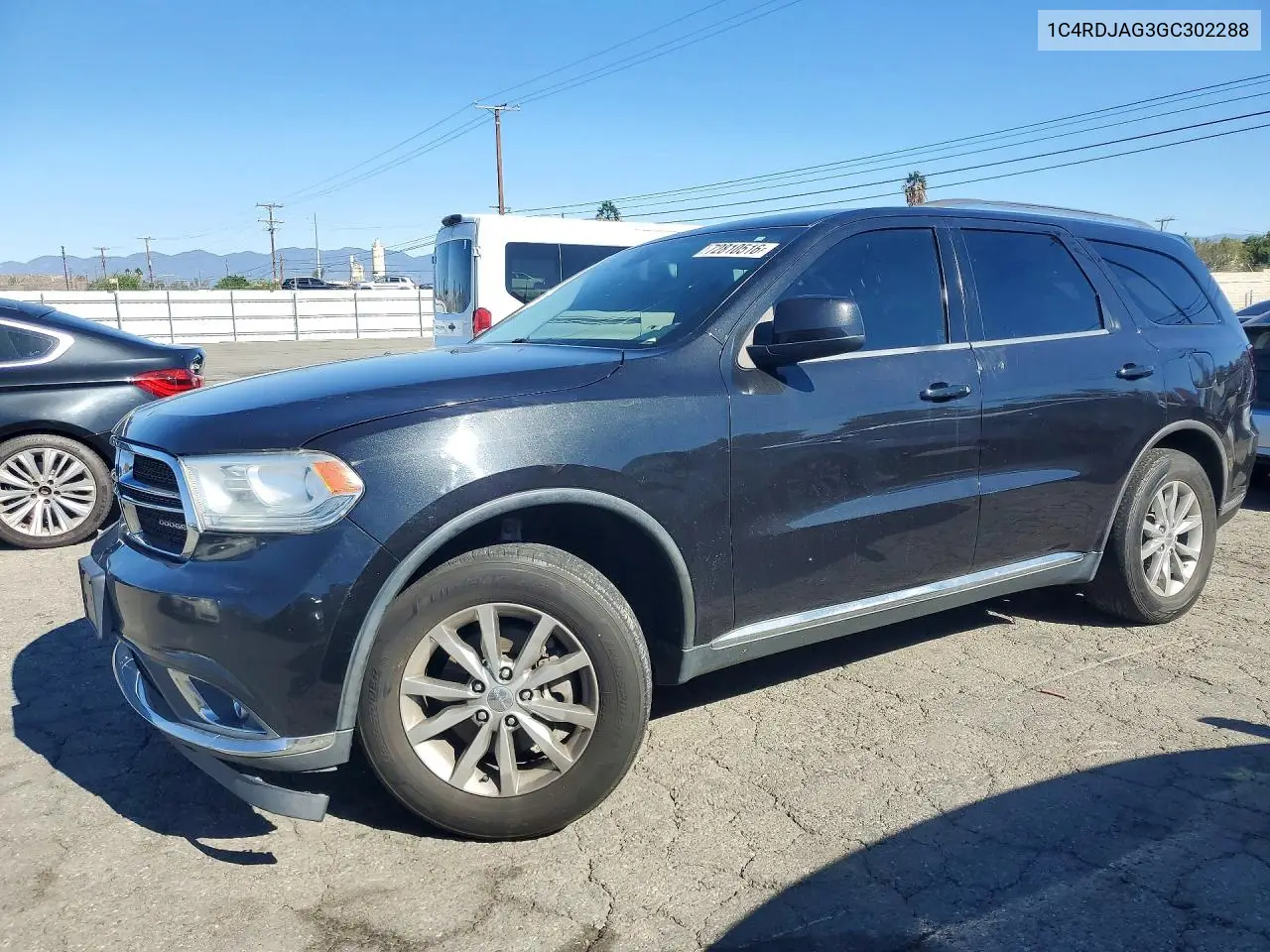 DODGE DURANGO 2016, VIN 1C4RDJAG3GC302288