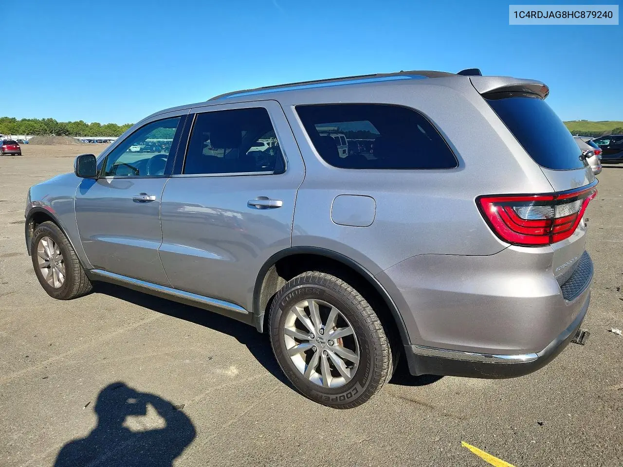2017 DODGE DURANGO VIN 1C4RDJAG8HC879240 — фото 2