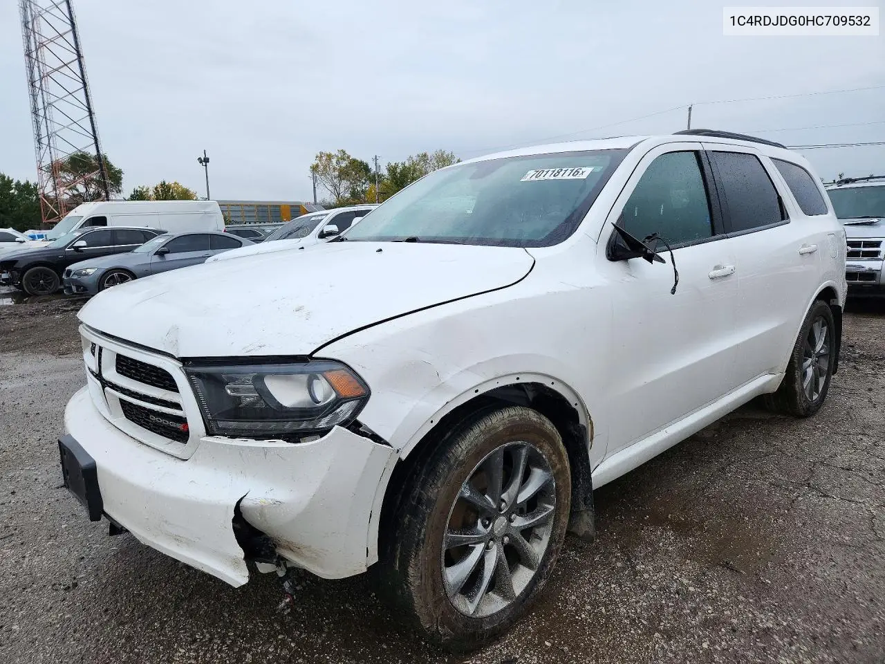 DODGE DURANGO 2017, VIN 1C4RDJDG0HC709532