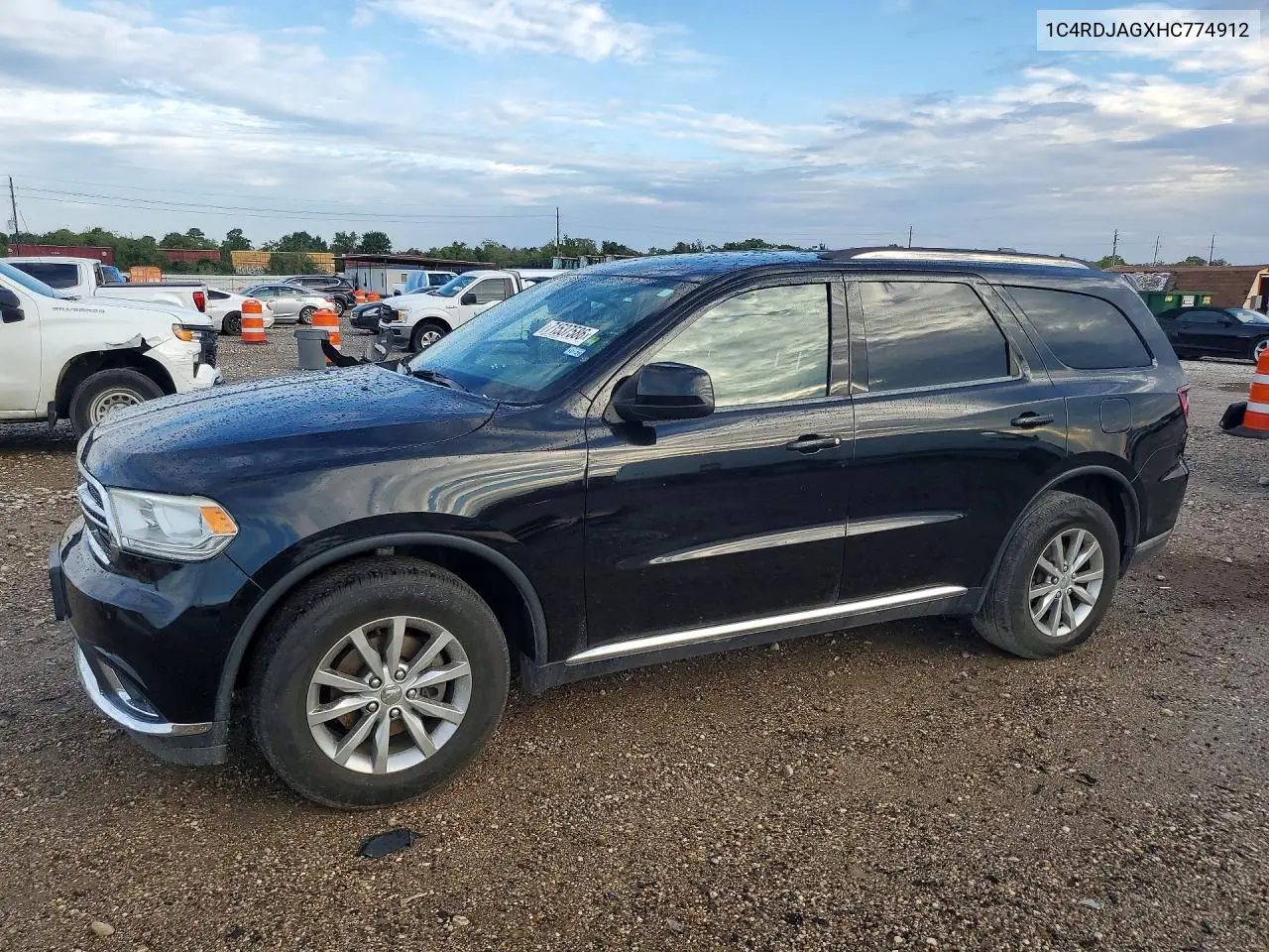 DODGE DURANGO 2017, VIN 1C4RDJAGXHC774912