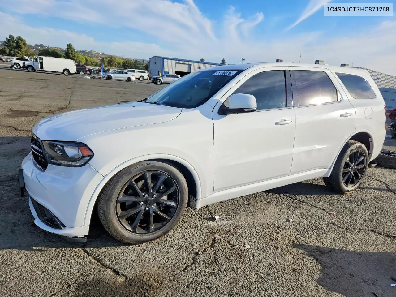 DODGE DURANGO 2017, VIN 1C4SDJCT7HC871268