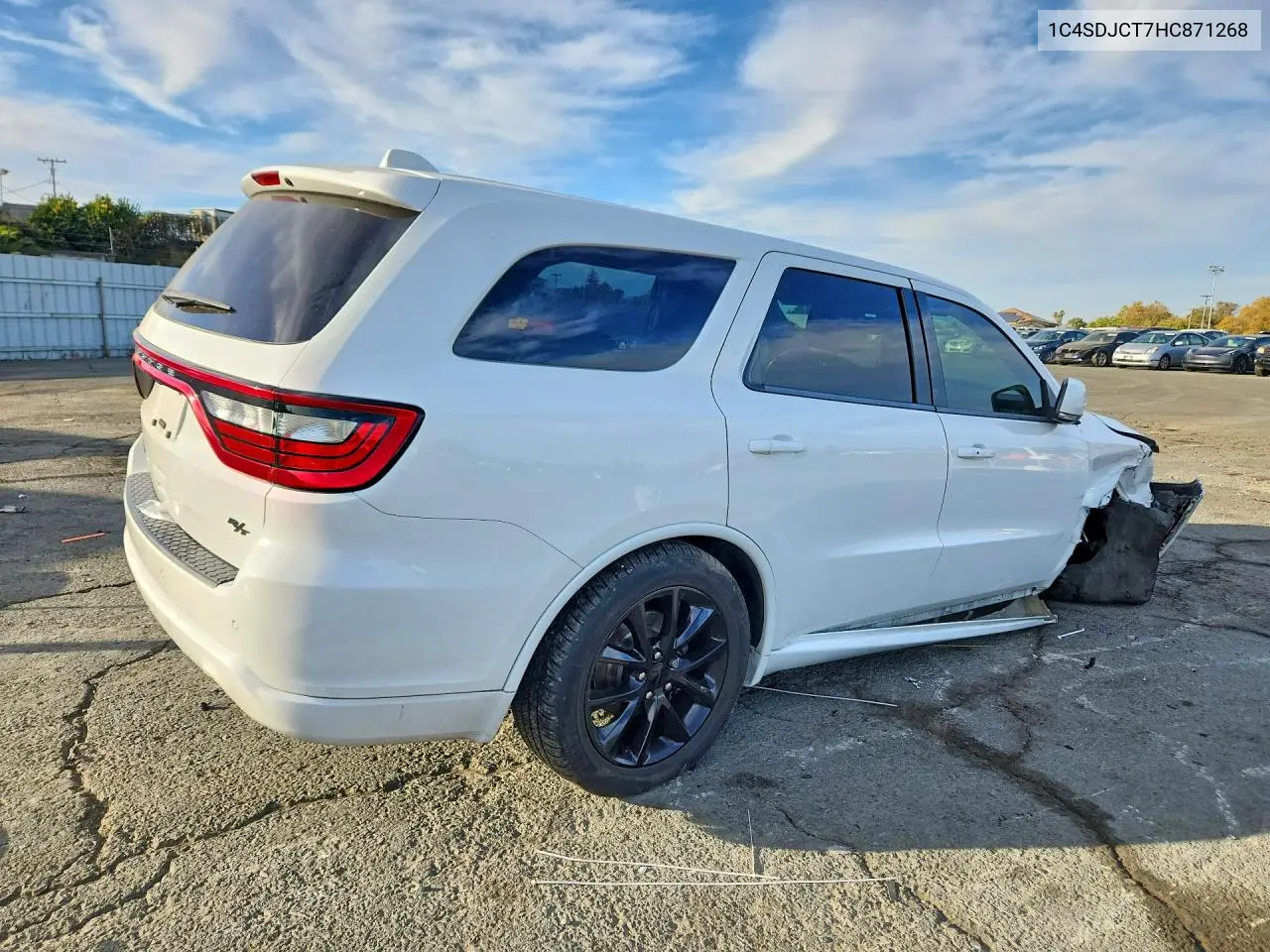 2017 DODGE DURANGO VIN 1C4SDJCT7HC871268 — фото 3