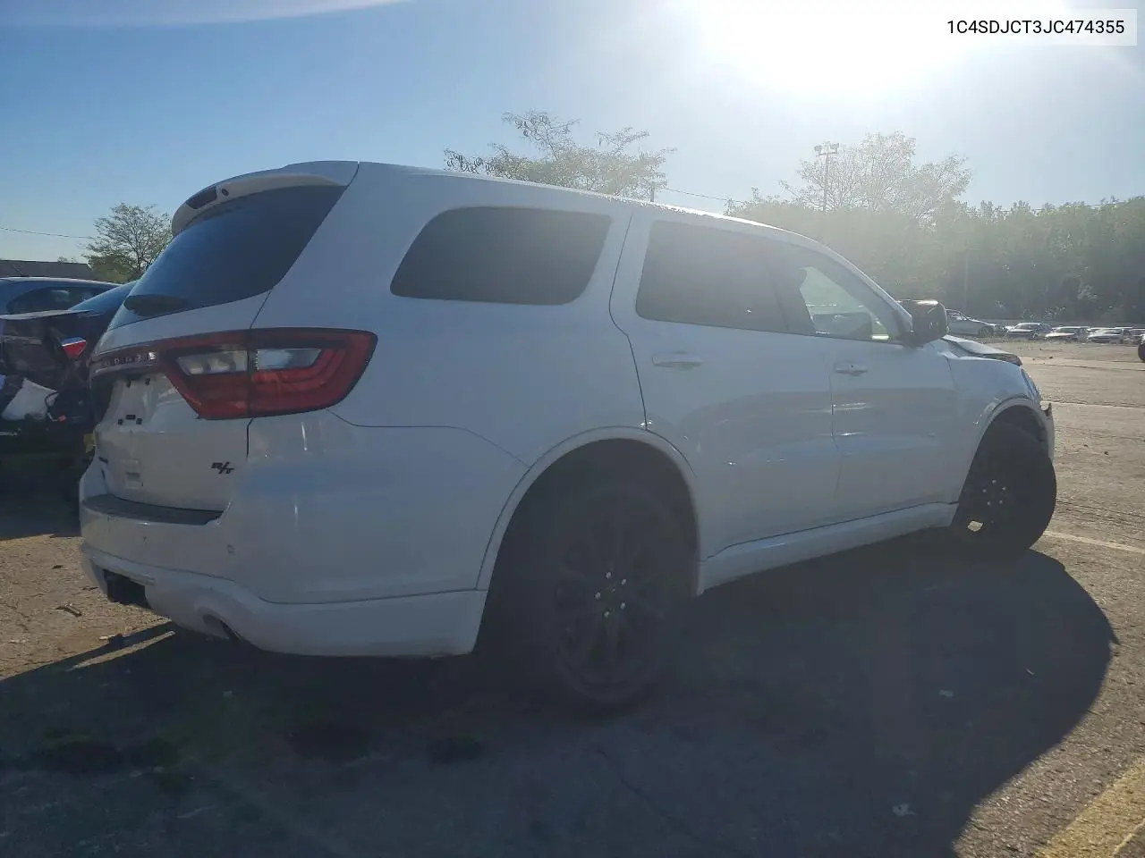 2018 DODGE DURANGO VIN 1C4SDJCT3JC474355 — фото 3