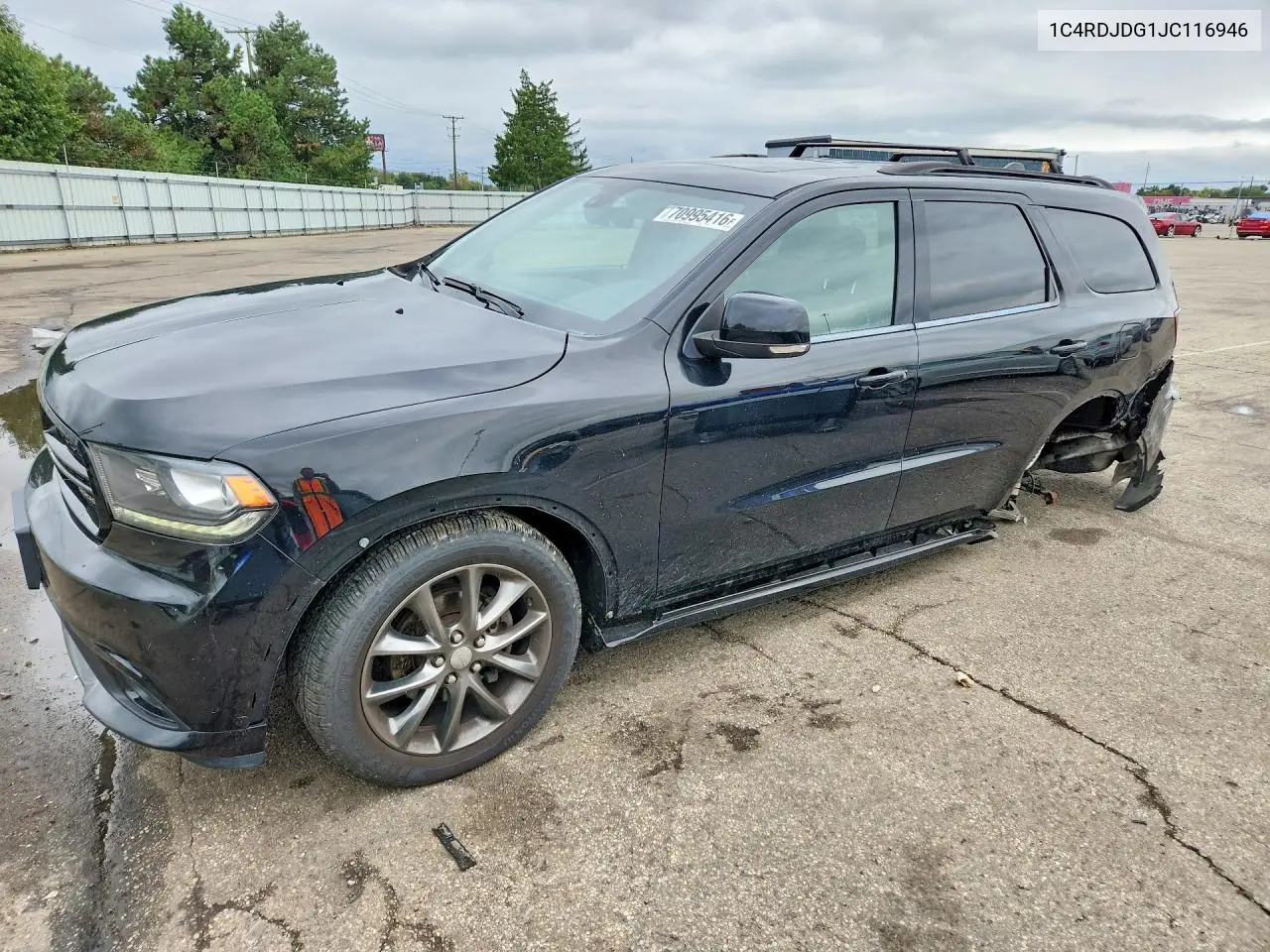 DODGE DURANGO 2018, VIN 1C4RDJDG1JC116946