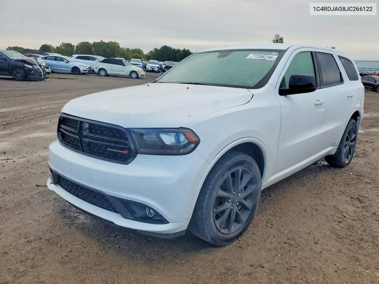 DODGE DURANGO 2018, VIN 1C4RDJAG8JC266122