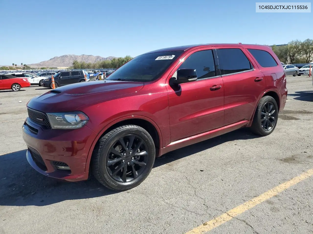 DODGE DURANGO 2018, VIN 1C4SDJCTXJC115536