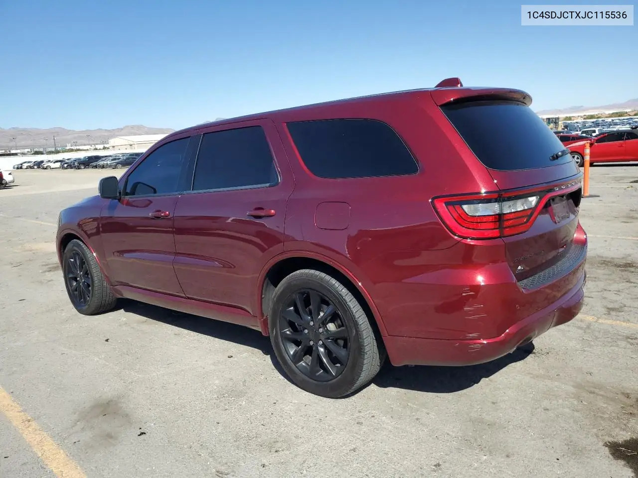 2018 DODGE DURANGO VIN 1C4SDJCTXJC115536 — фото 2
