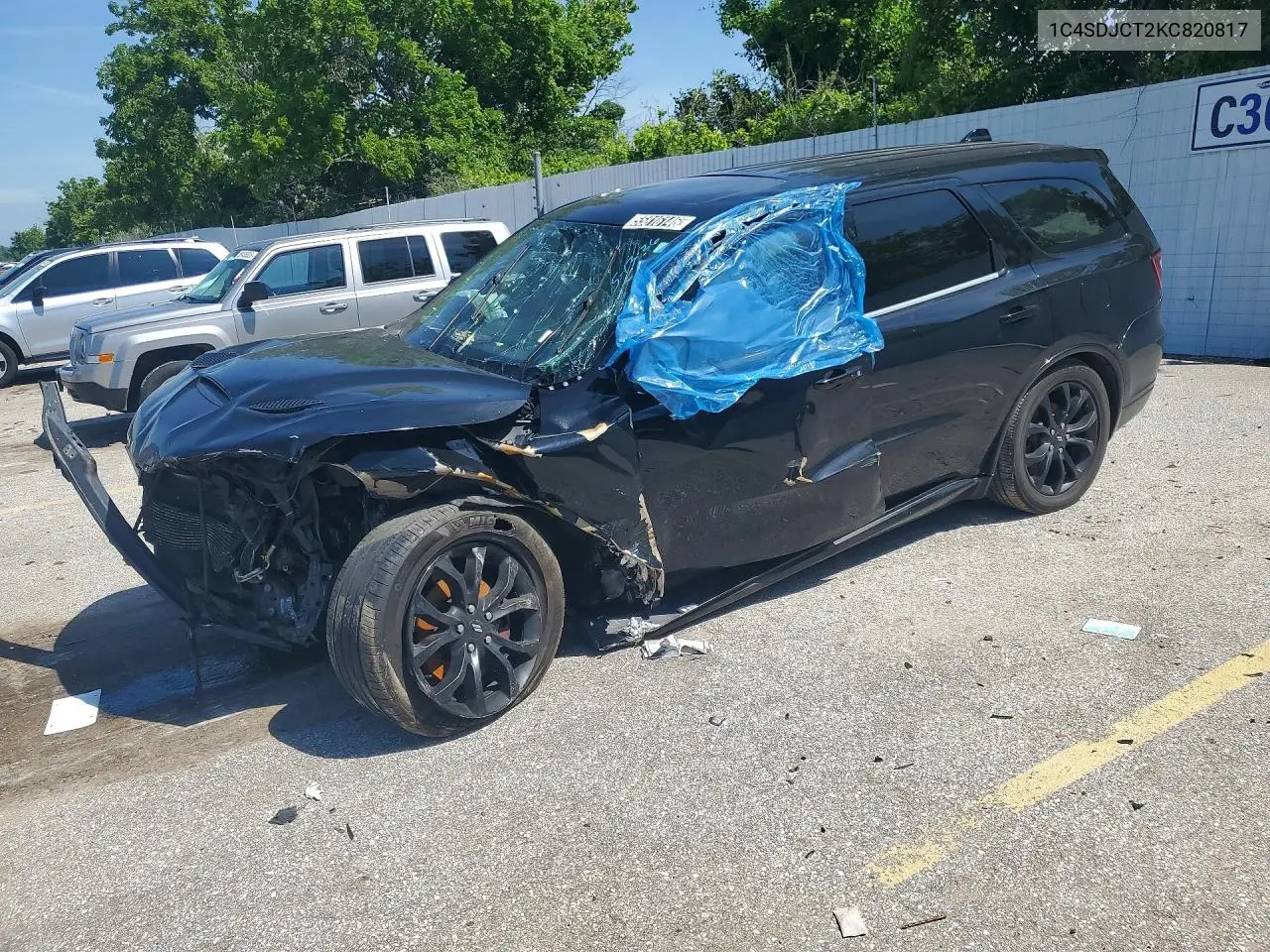 DODGE DURANGO 2019, VIN 1C4SDJCT2KC820817