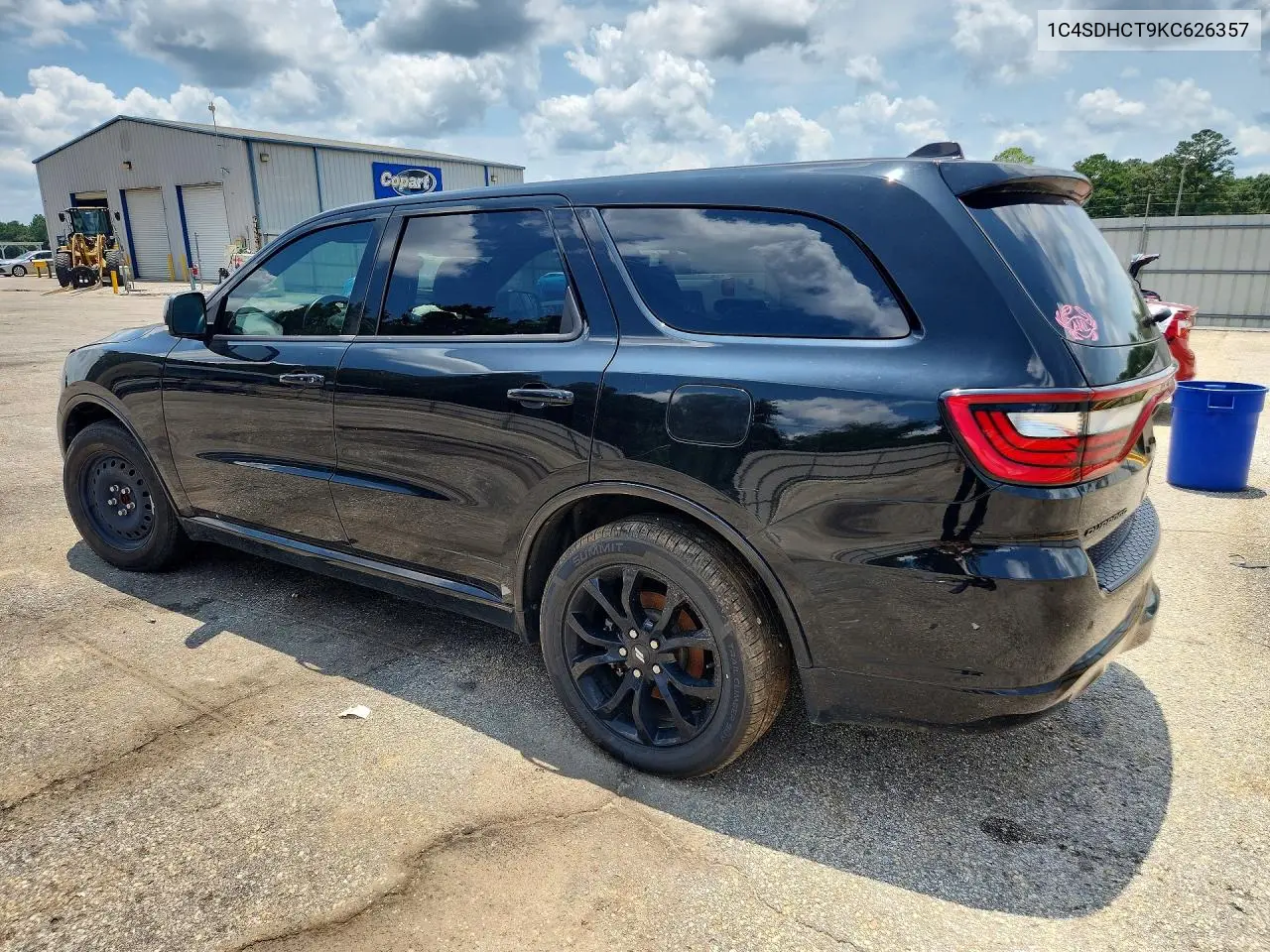 2019 DODGE DURANGO VIN 1C4SDHCT9KC626357 — фото 2