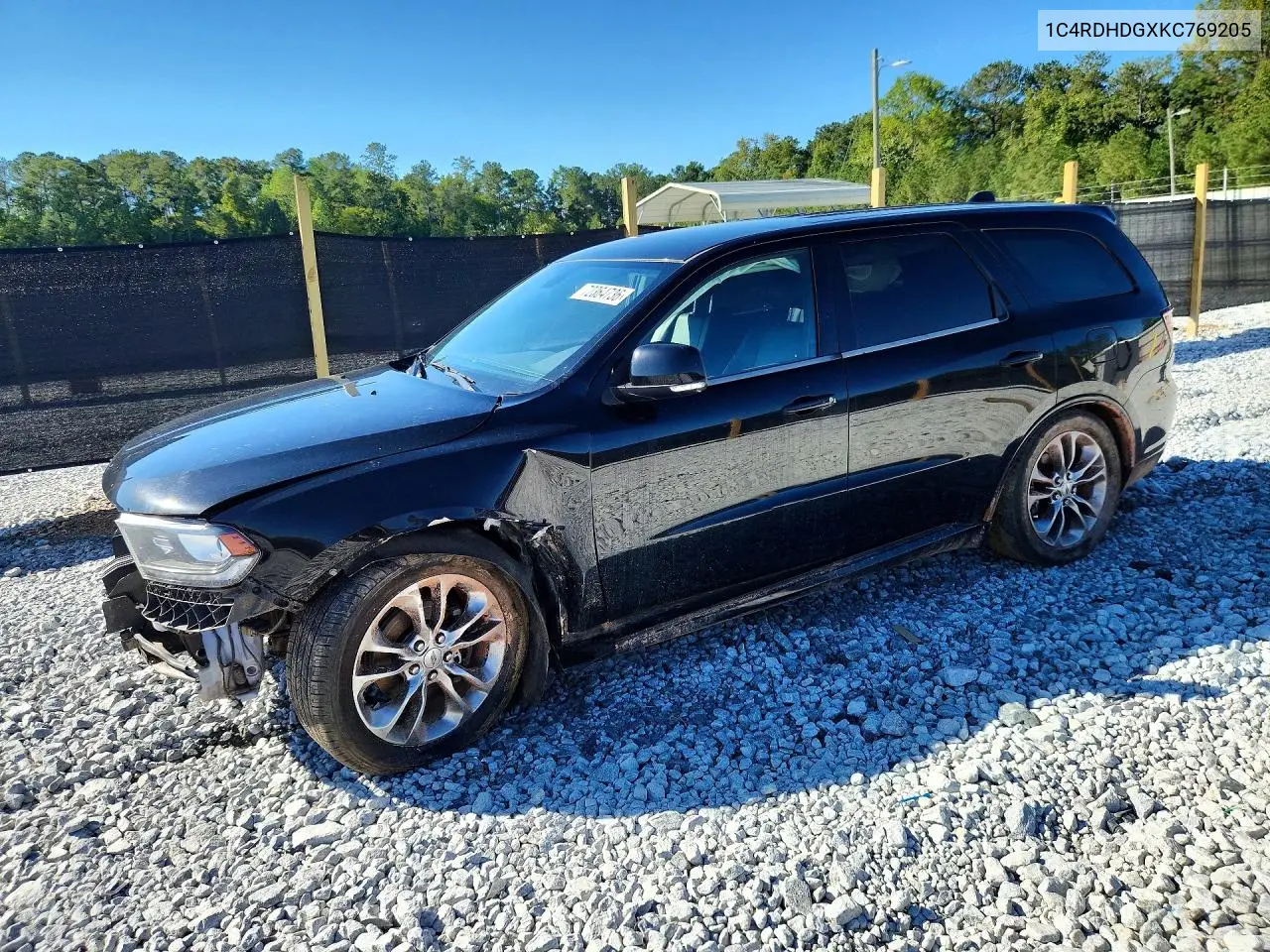 DODGE DURANGO 2019, VIN 1C4RDHDGXKC769205