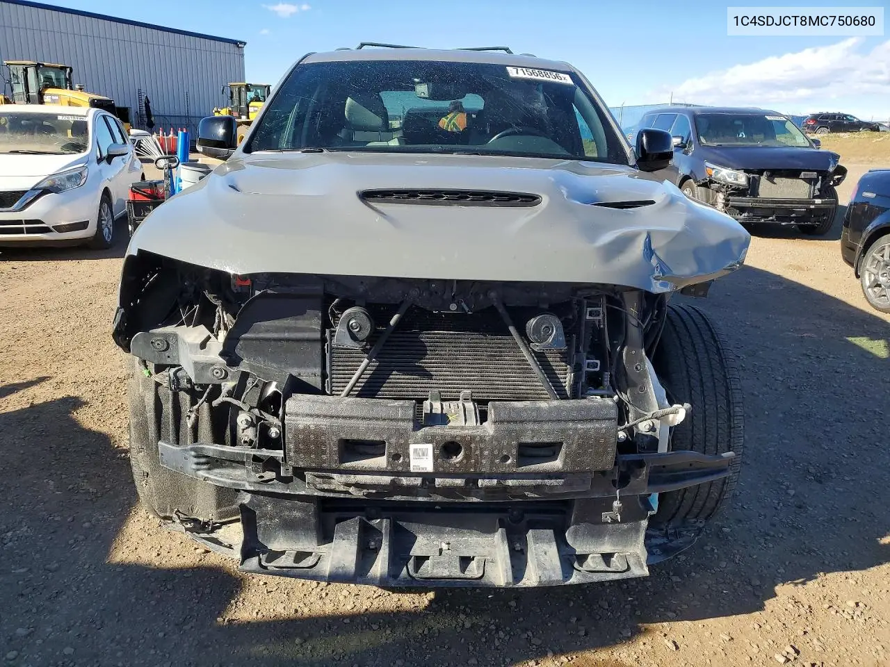 2021 DODGE DURANGO VIN 1C4SDJCT8MC750680 — фото 5
