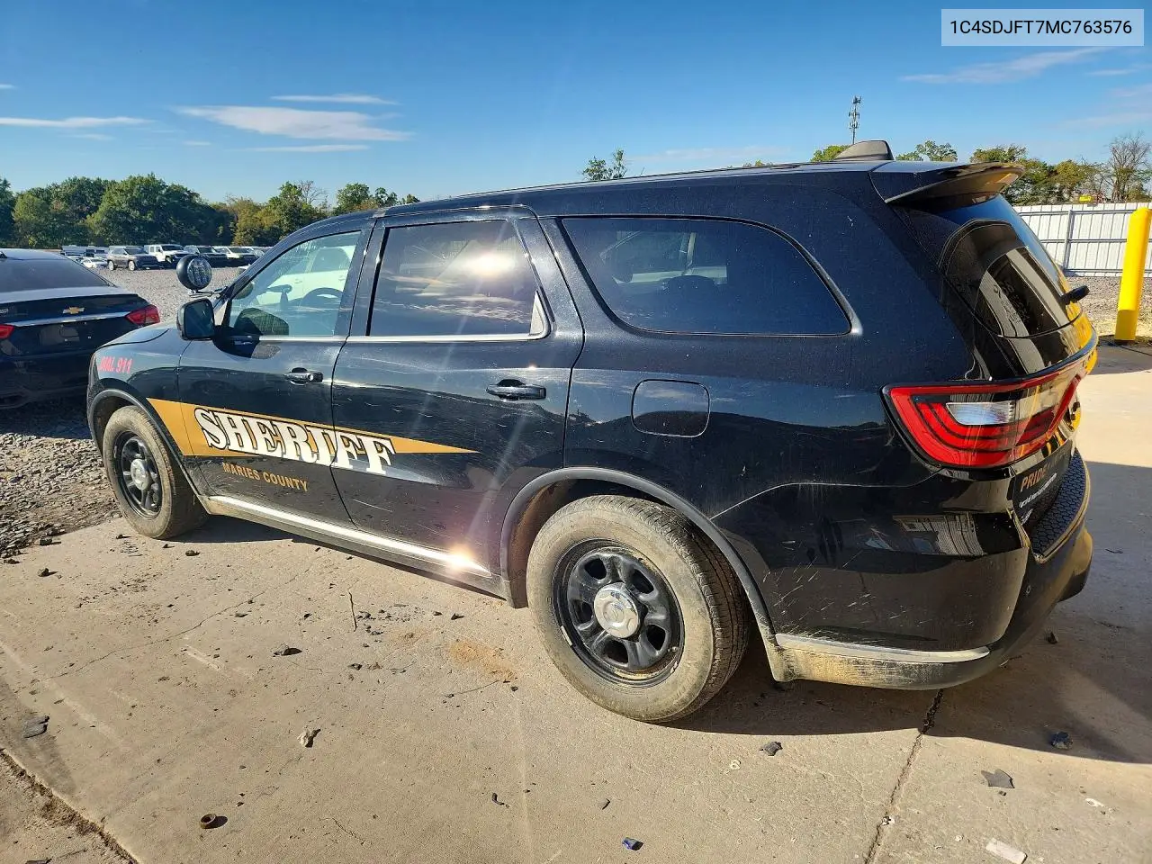 2021 DODGE DURANGO VIN 1C4SDJFT7MC763576 — фото 2
