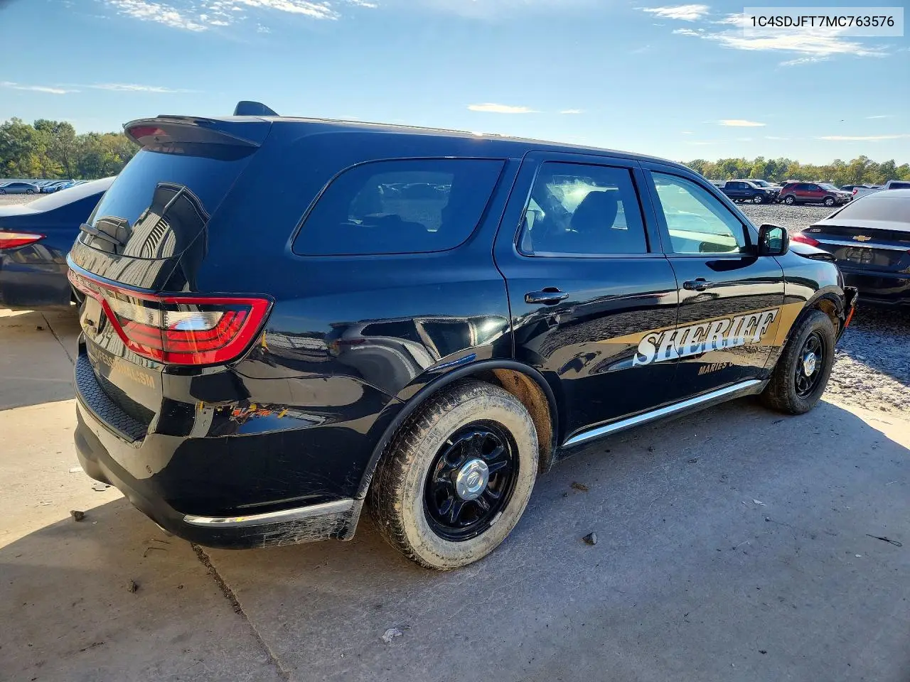 2021 DODGE DURANGO VIN 1C4SDJFT7MC763576 — фото 3