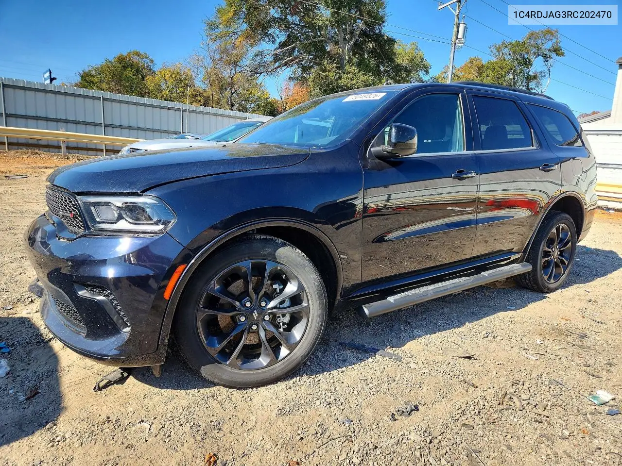 DODGE DURANGO 2024, VIN 1C4RDJAG3RC202470