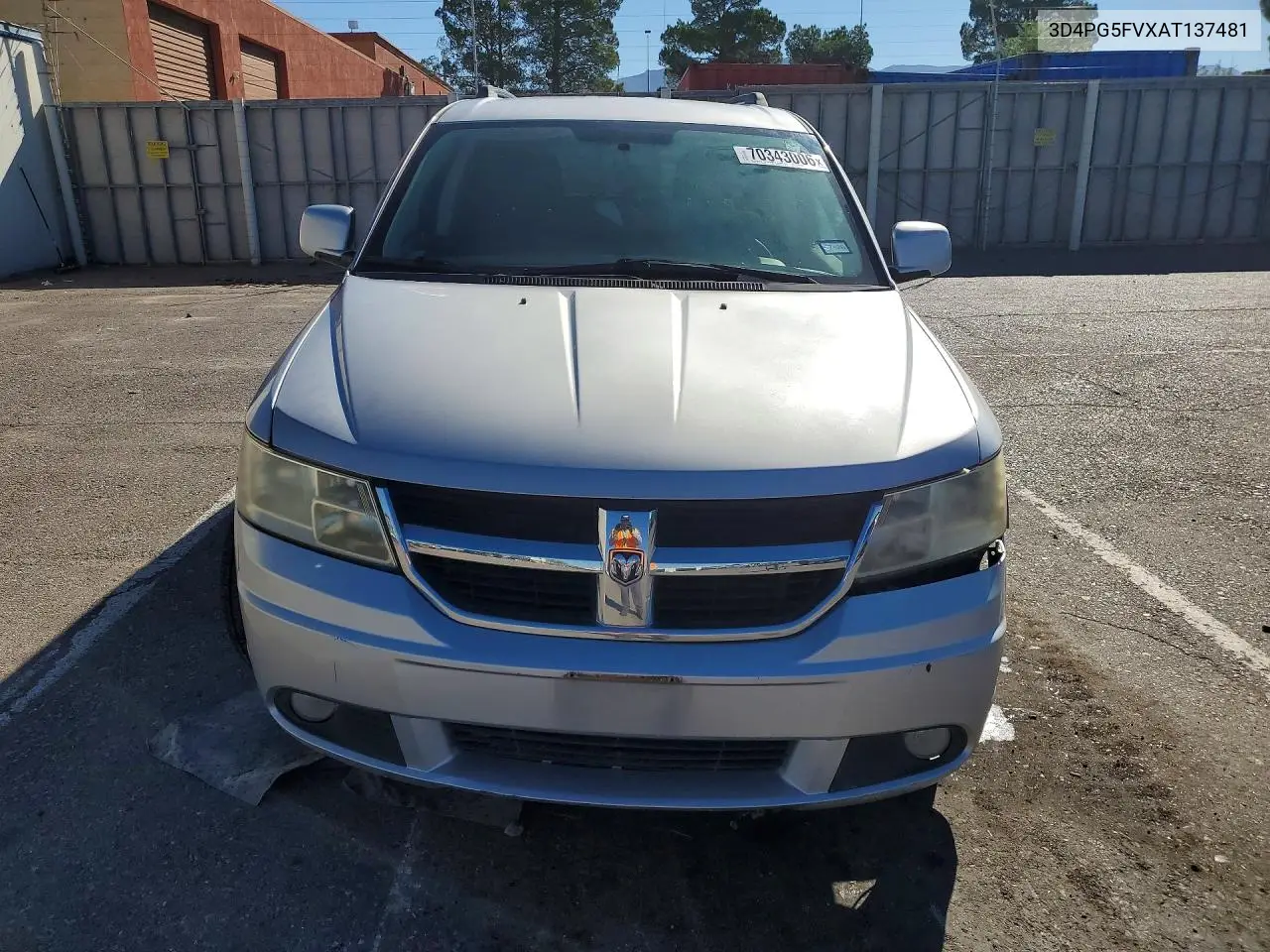 2010 DODGE JOURNEY VIN 3D4PG5FVXAT137481 — фото 5