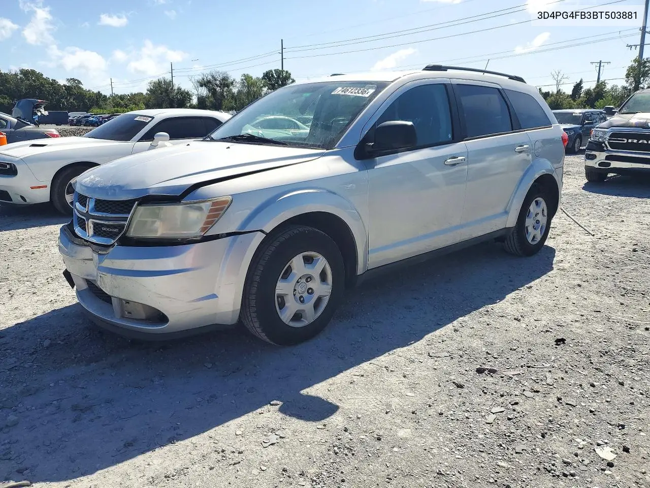 DODGE JOURNEY 2011, VIN 3D4PG4FB3BT503881