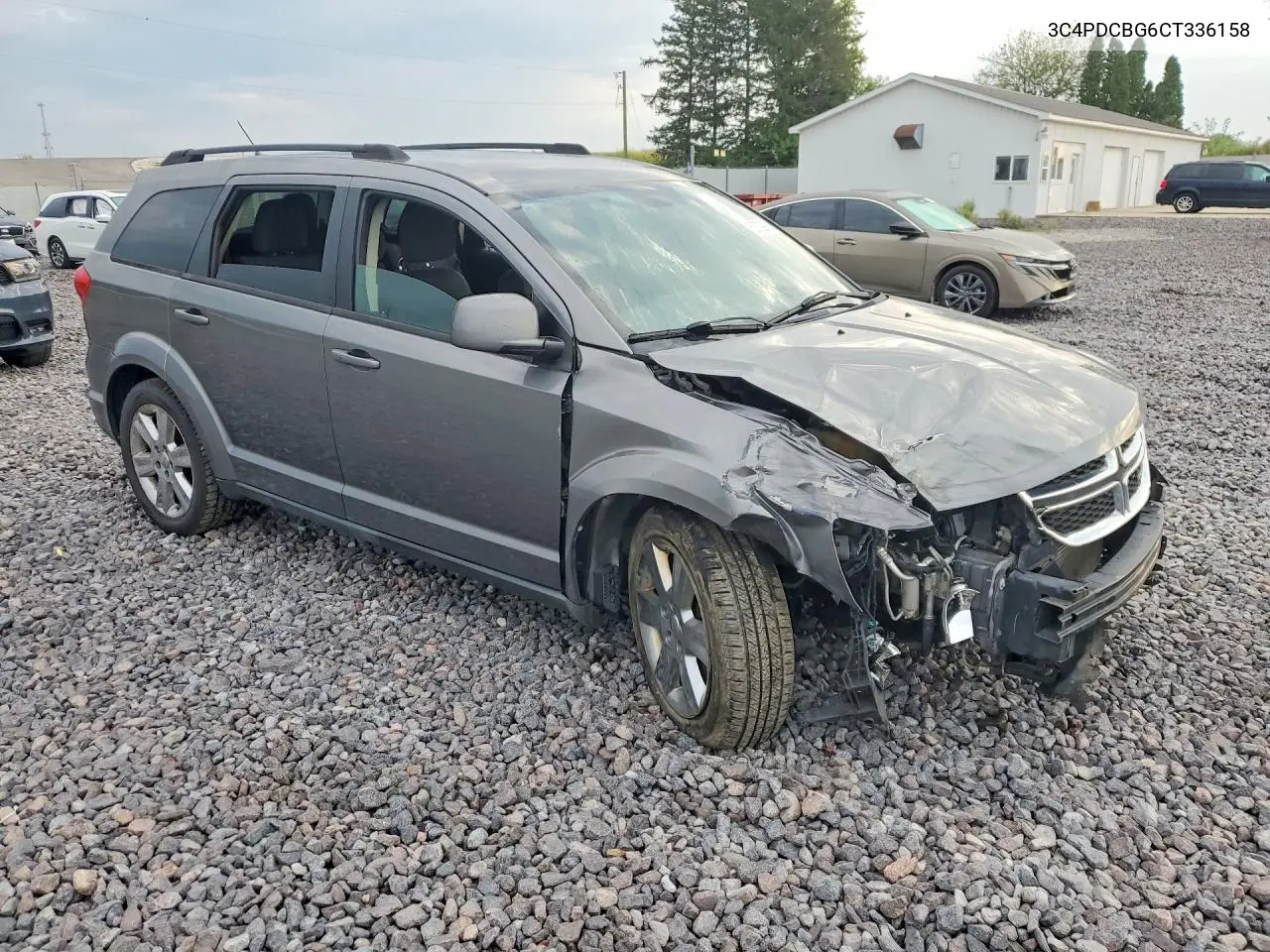 2012 DODGE JOURNEY VIN 3C4PDCBG6CT336158 — фото 4