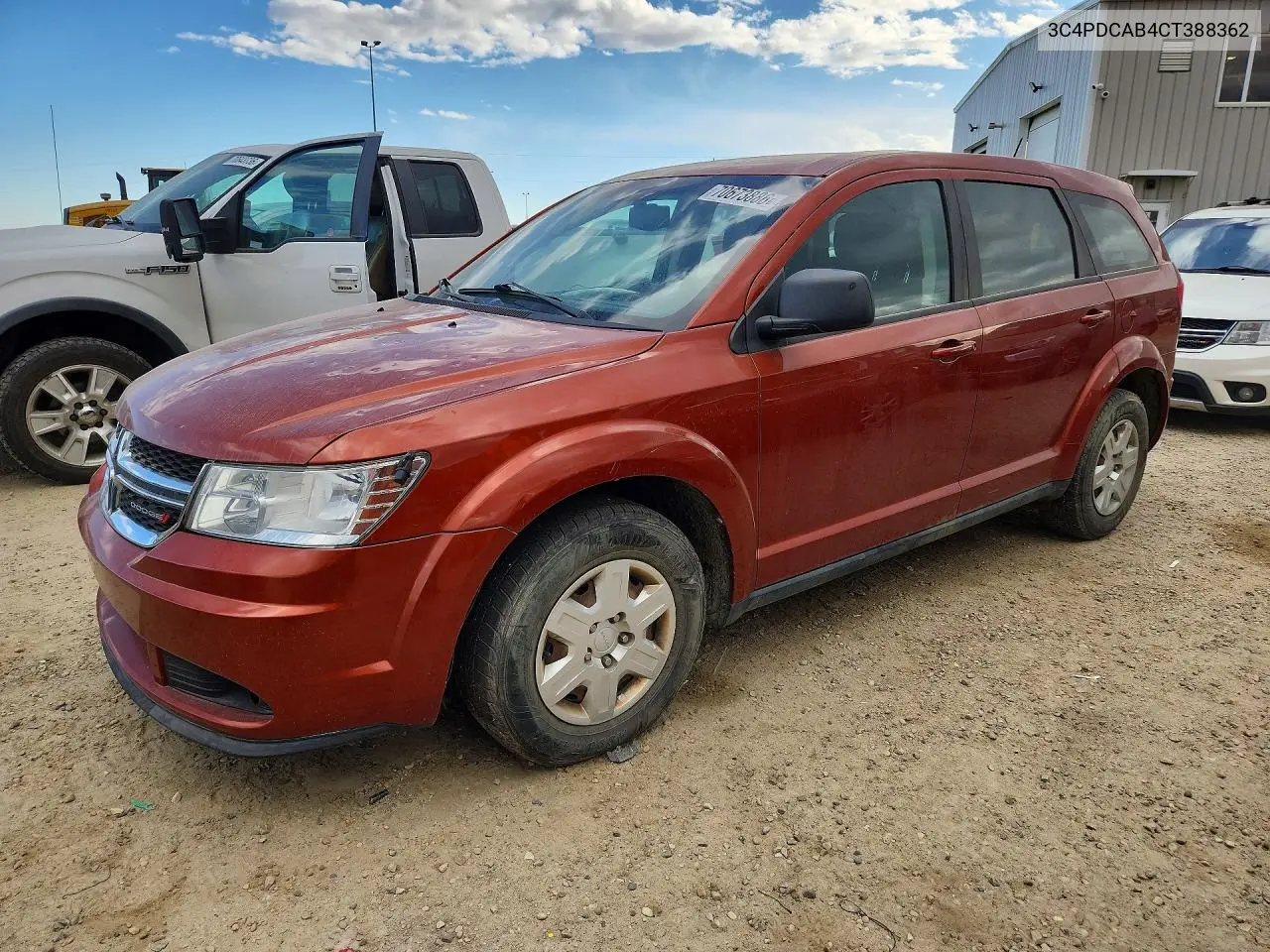 DODGE JOURNEY 2012, VIN 3C4PDCAB4CT388362