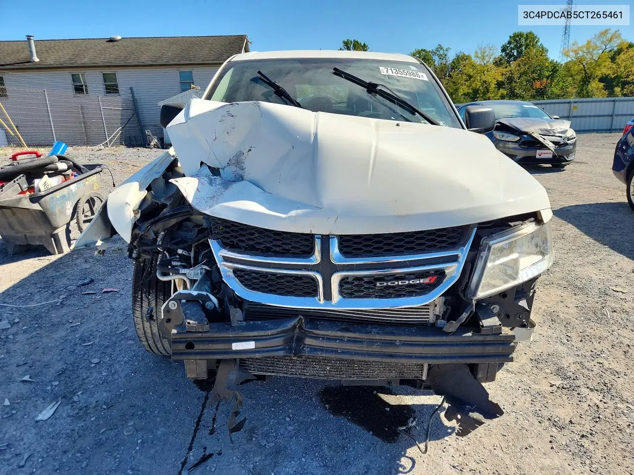 2012 DODGE JOURNEY VIN 3C4PDCAB5CT265461 — фото 5