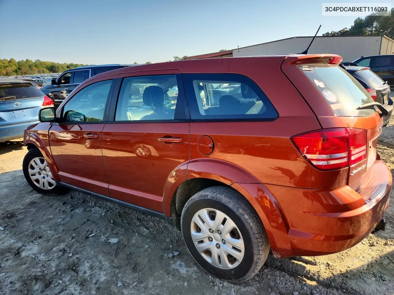 2014 DODGE JOURNEY VIN 3C4PDCABXET116093 — фото 2