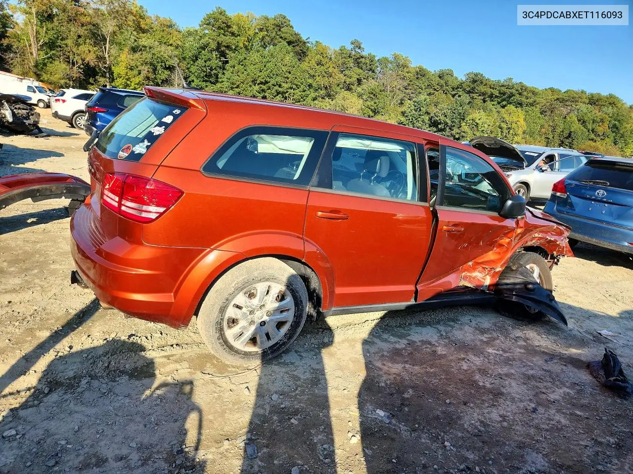 2014 DODGE JOURNEY VIN 3C4PDCABXET116093 — фото 3