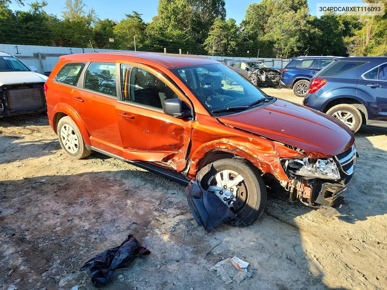 2014 DODGE JOURNEY VIN 3C4PDCABXET116093 — фото 4