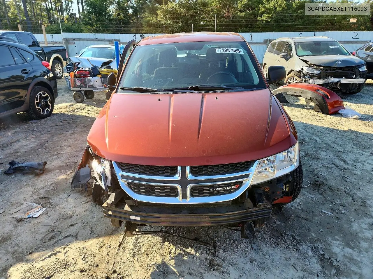 2014 DODGE JOURNEY VIN 3C4PDCABXET116093 — фото 5