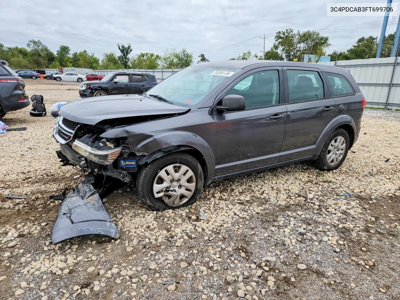 DODGE JOURNEY 2015, VIN 3C4PDCAB3FT699706