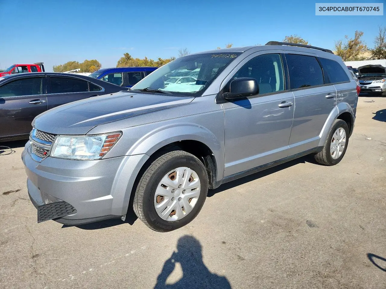 DODGE JOURNEY 2015, VIN 3C4PDCAB0FT670745