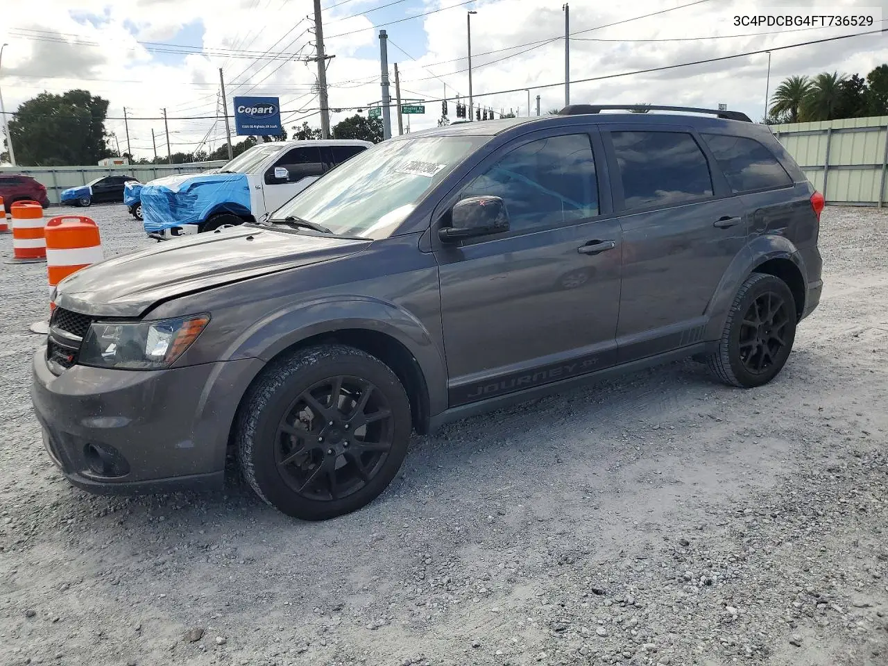 DODGE JOURNEY 2015, VIN 3C4PDCBG4FT736529