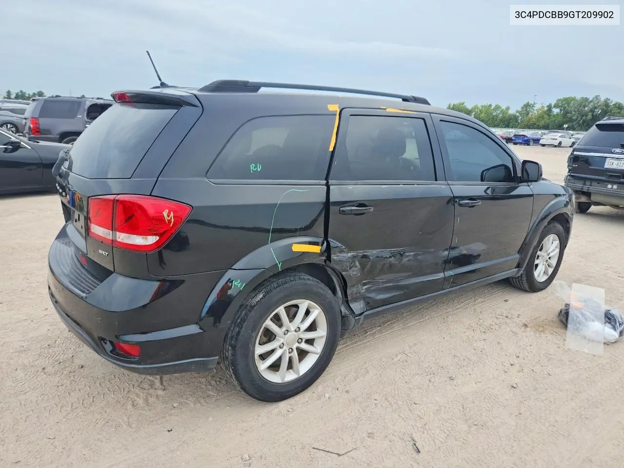 2016 DODGE JOURNEY VIN 3C4PDCBB9GT209902 — фото 3