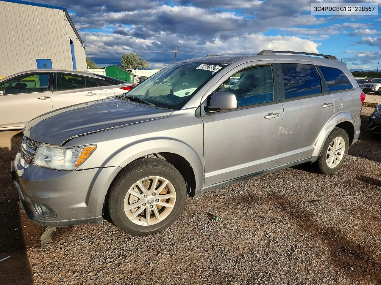 DODGE JOURNEY 2016, VIN 3C4PDCBG1GT228567