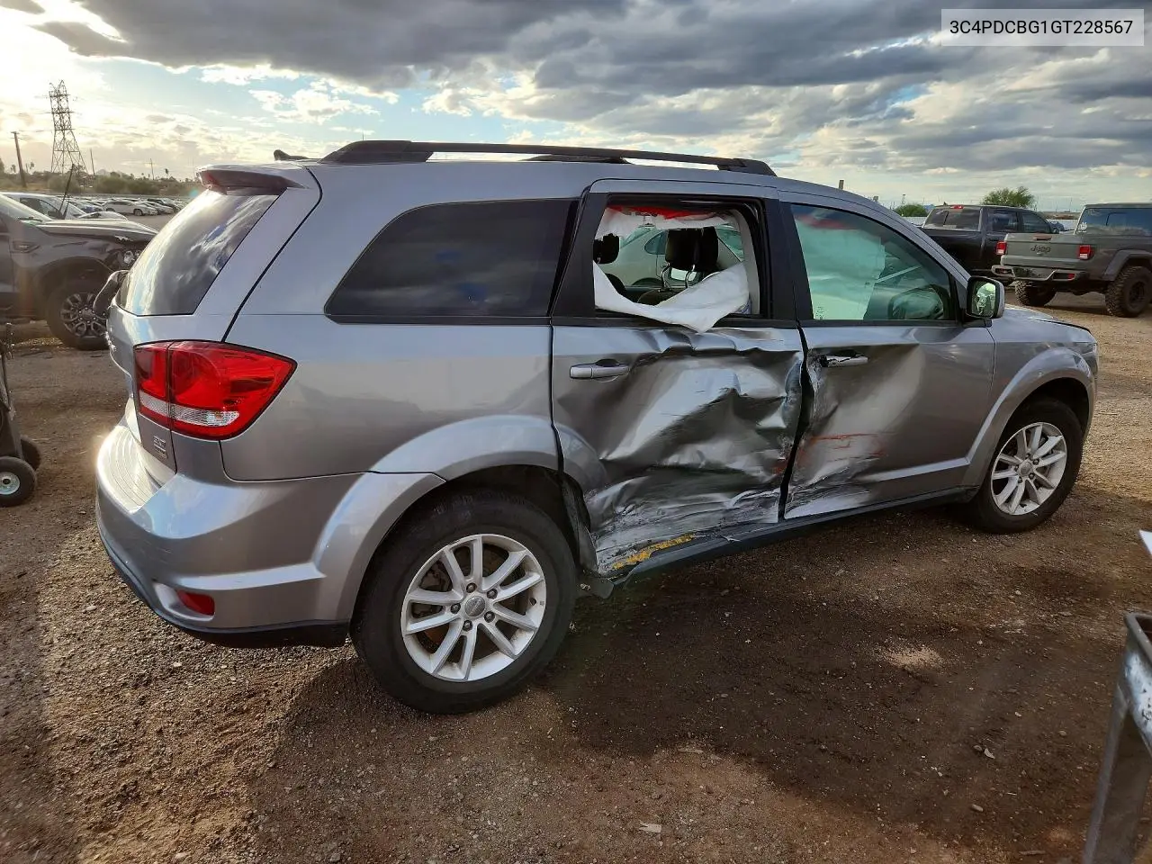 2016 DODGE JOURNEY VIN 3C4PDCBG1GT228567 — фото 3