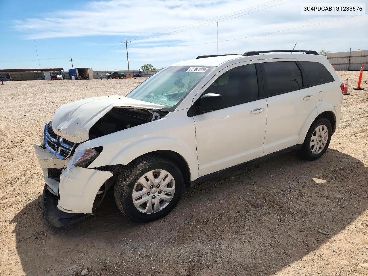 DODGE JOURNEY 2016, VIN 3C4PDCAB1GT233676