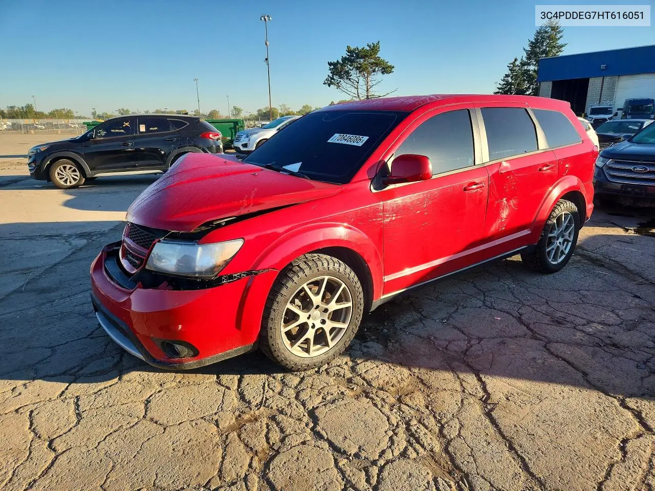 DODGE JOURNEY 2017, VIN 3C4PDDEG7HT616051