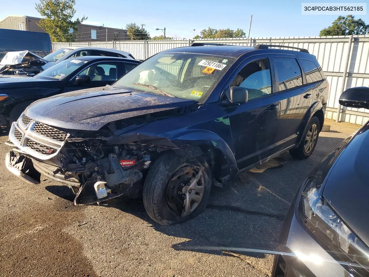 DODGE JOURNEY 2017, VIN 3C4PDCAB3HT562185