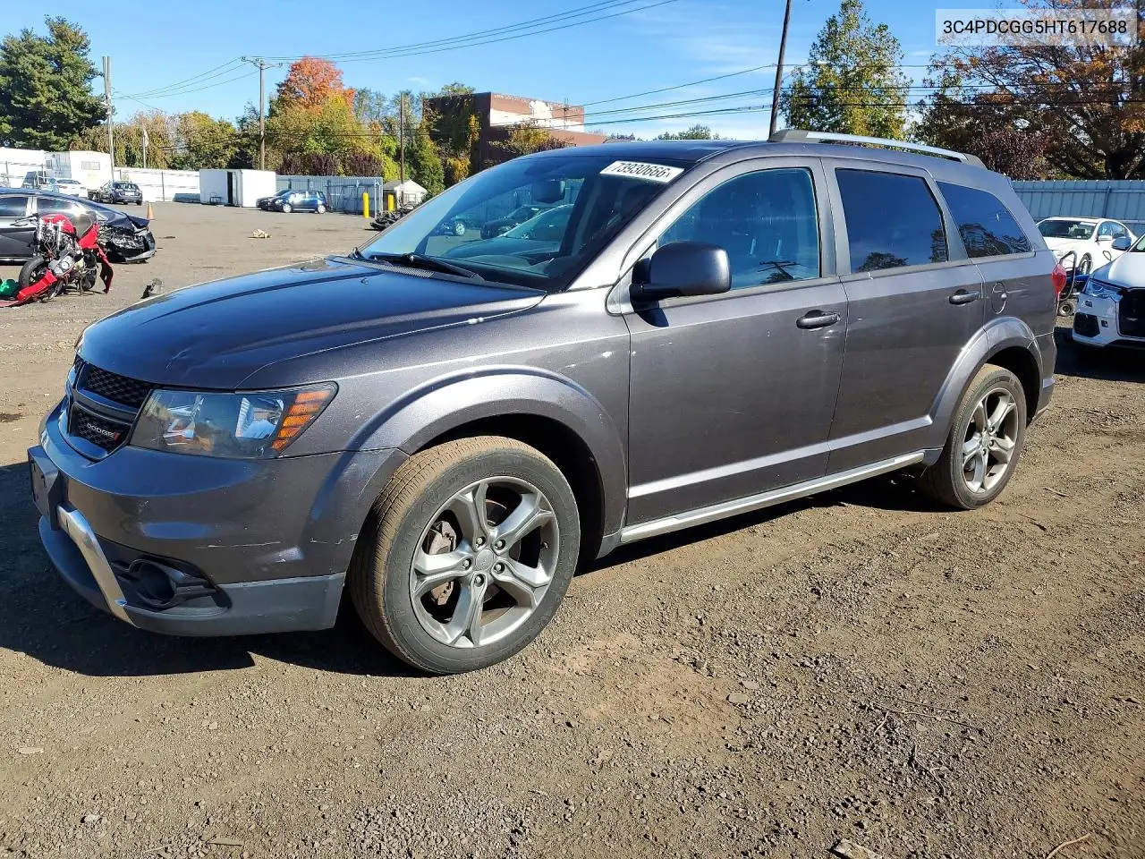 DODGE JOURNEY 2017, VIN 3C4PDCGG5HT617688