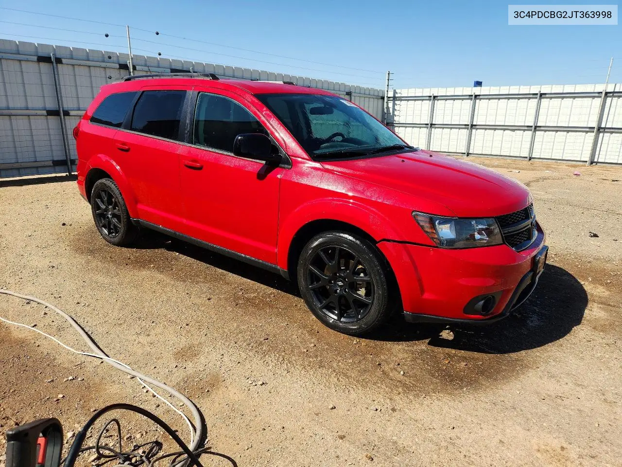 2018 DODGE JOURNEY VIN 3C4PDCBG2JT363998 — фото 4