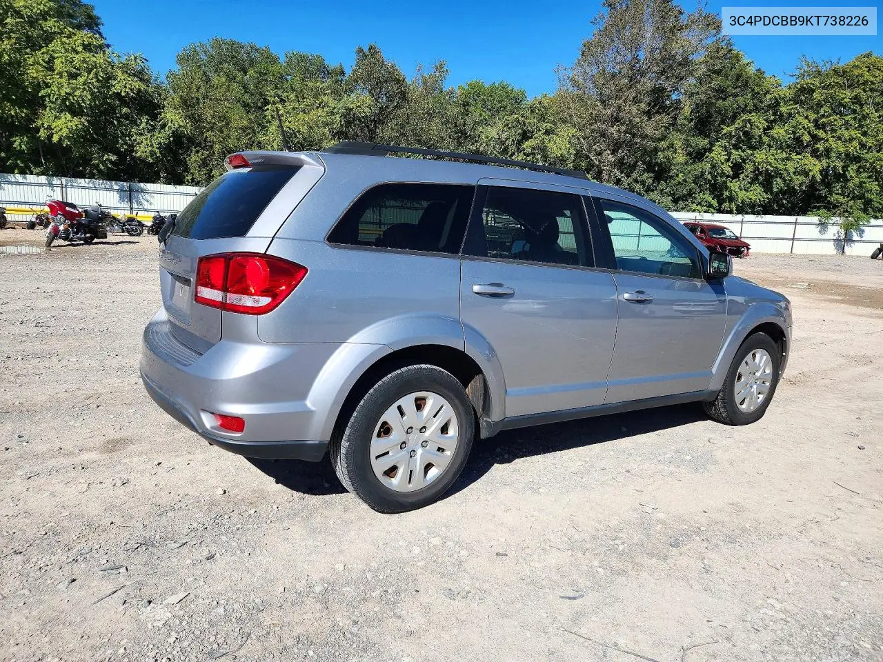 2019 DODGE JOURNEY VIN 3C4PDCBB9KT738226 — фото 3