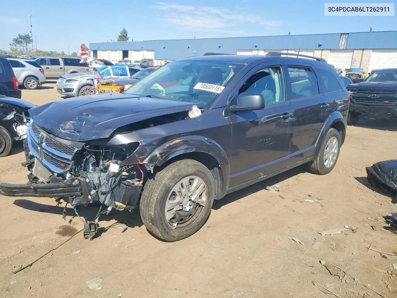 DODGE JOURNEY 2020, VIN 3C4PDCAB6LT262911