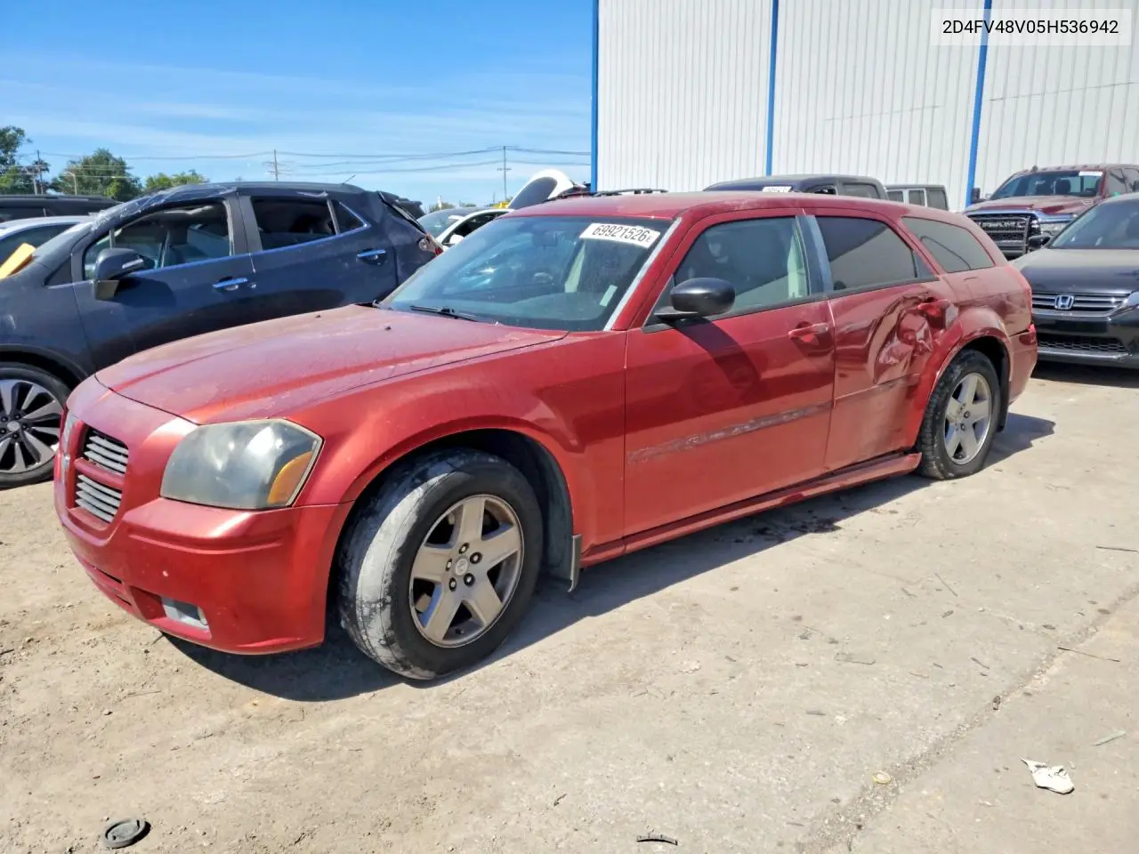 2005 DODGE MAGNUM VIN 2D4FV48V05H536942 — фото 1
