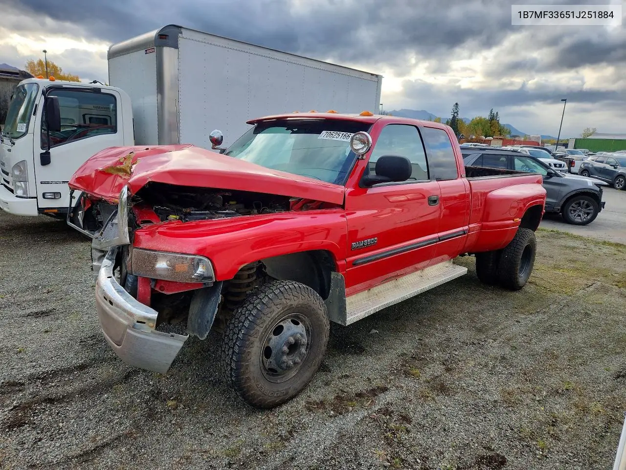 DODGE RAM 2001, VIN 1B7MF33651J251884