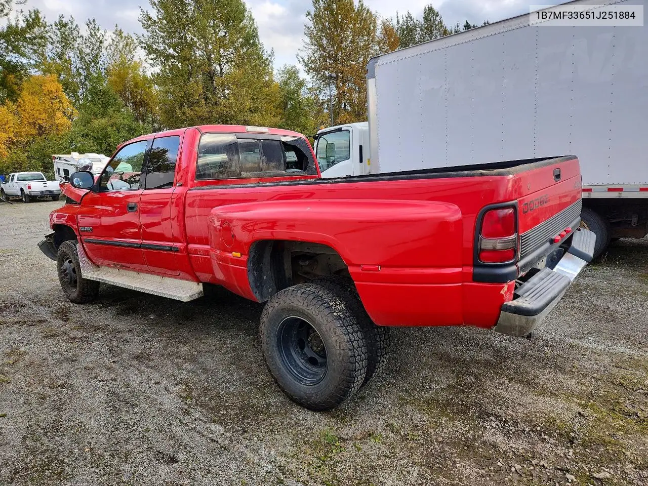 2001 DODGE RAM VIN 1B7MF33651J251884 — фото 2